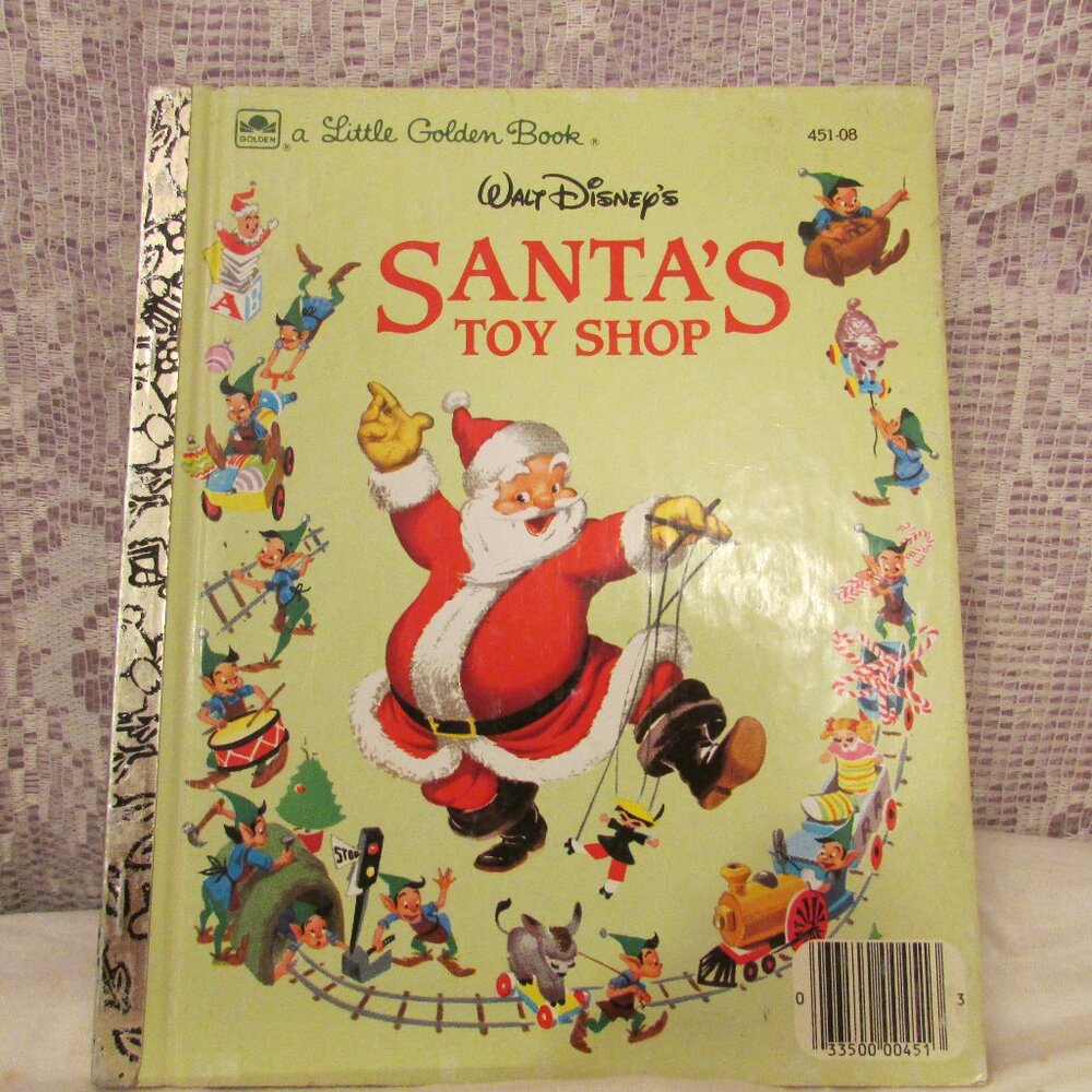 Little Golden Book Santa's Toy Shop Book Vintage Preowned